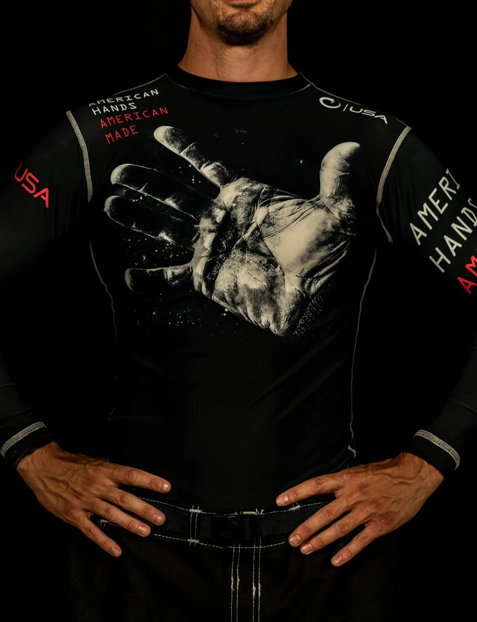 JOCKO HANDS LS COMPRESSION FIT RASHGUARD - XS - Image 3