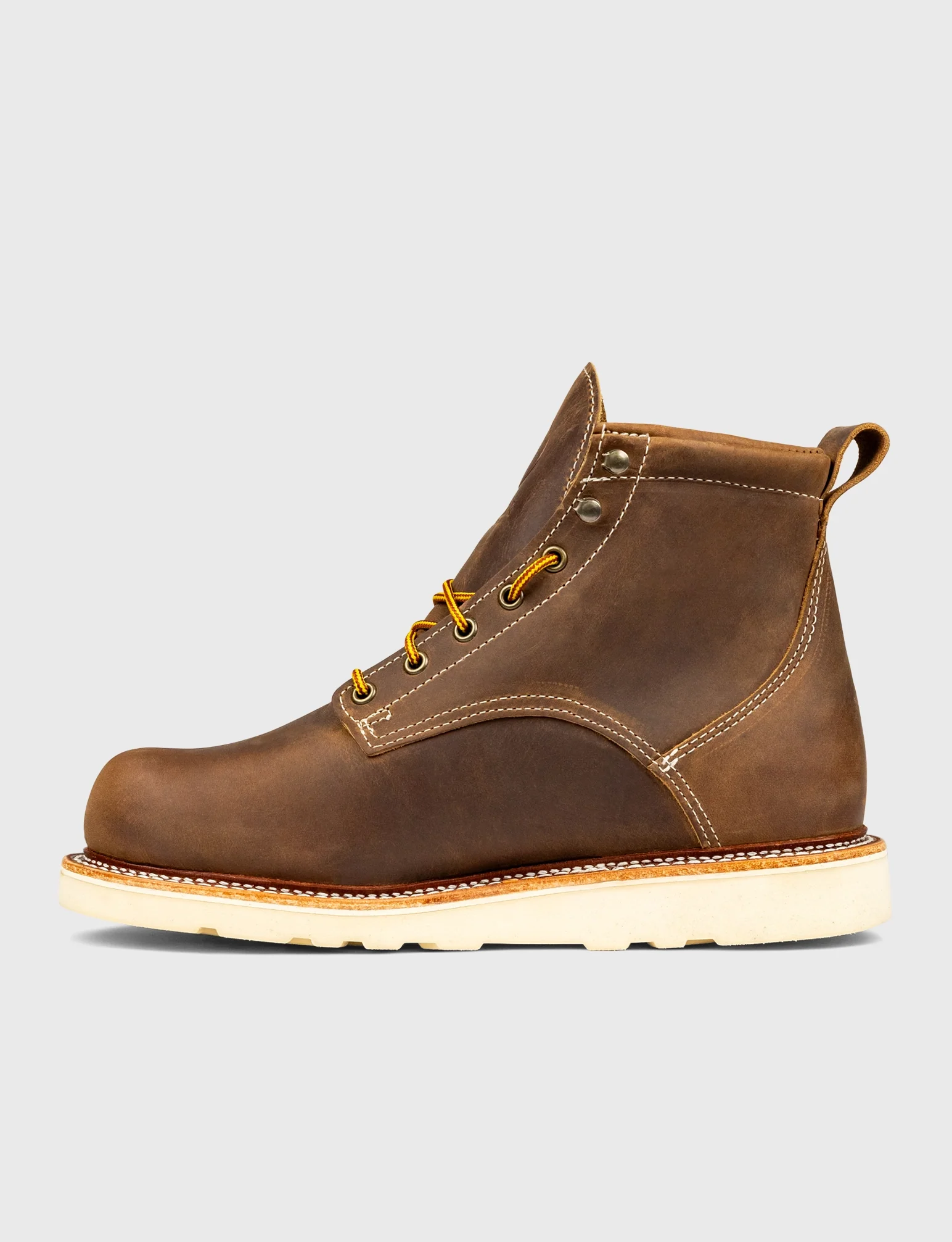 THE WILTON 6" GOODYEAR WELTED BOOT - NATURAL WEDGE SOLE - Image 6