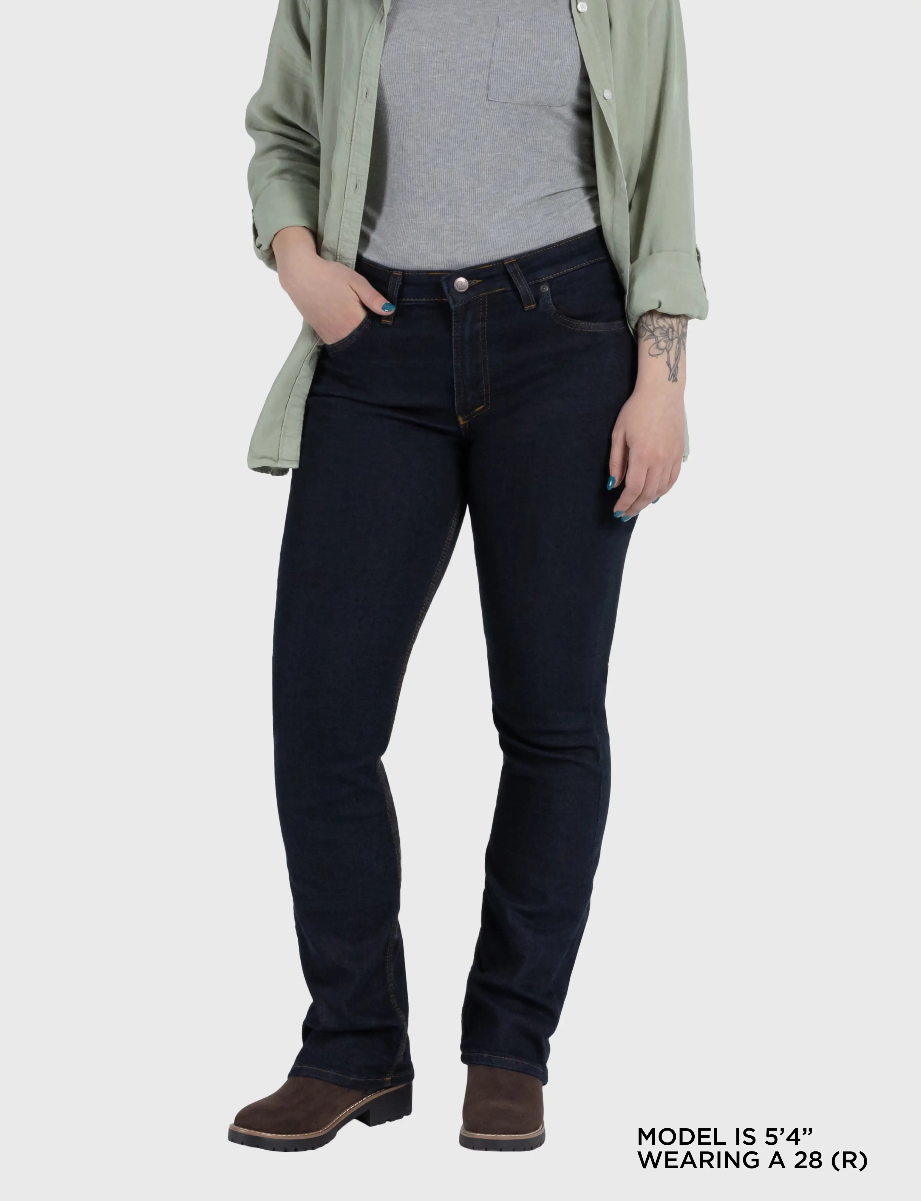 Women's Mid Rise Boot Cut Delta Flex Denim Jean - Image 10