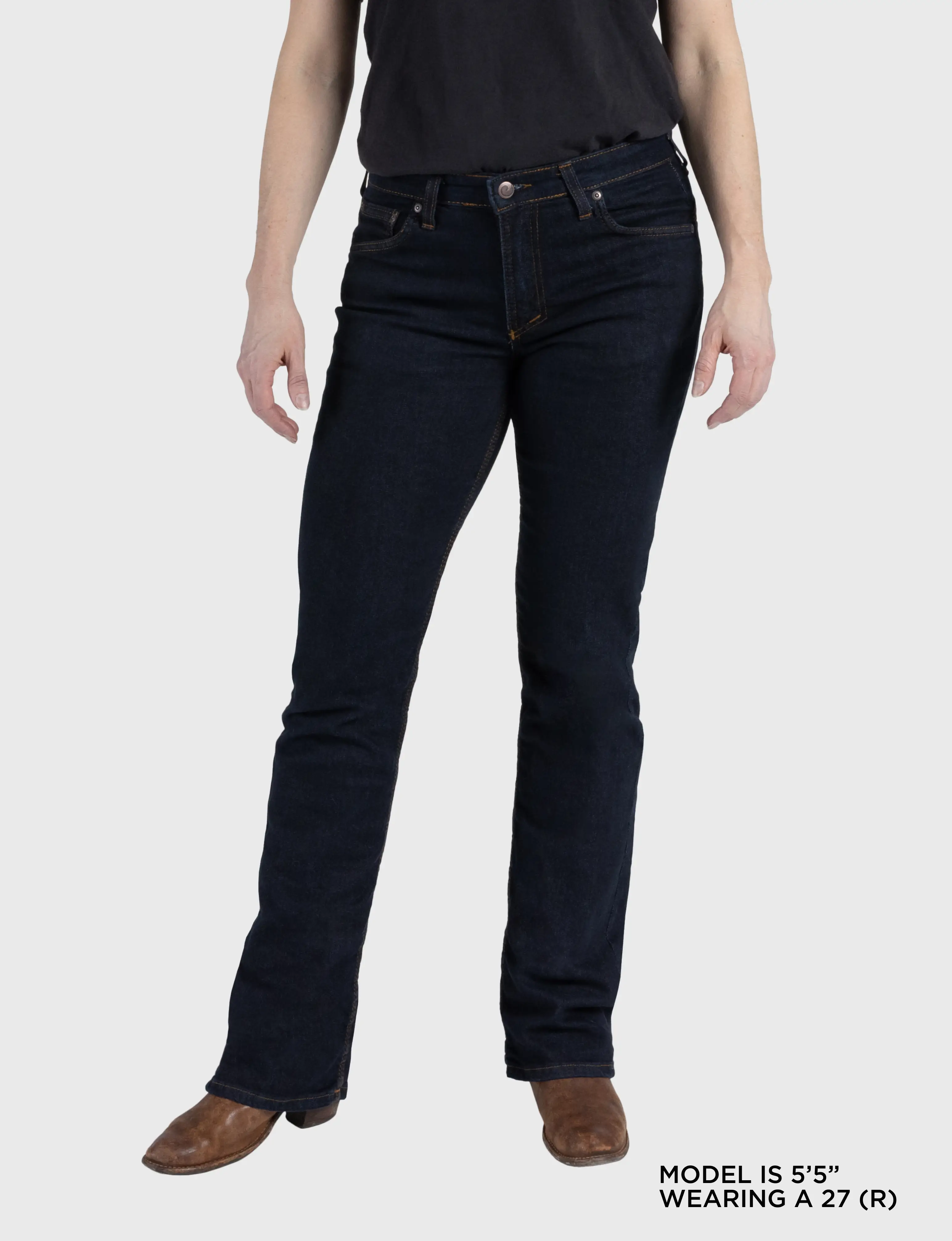 Women's Mid Rise Boot Cut Delta Flex Denim Jean - Image 9